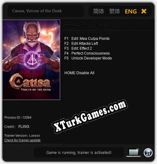 Causa, Voices of the Dusk: Trainer’ı (V1.0.91)