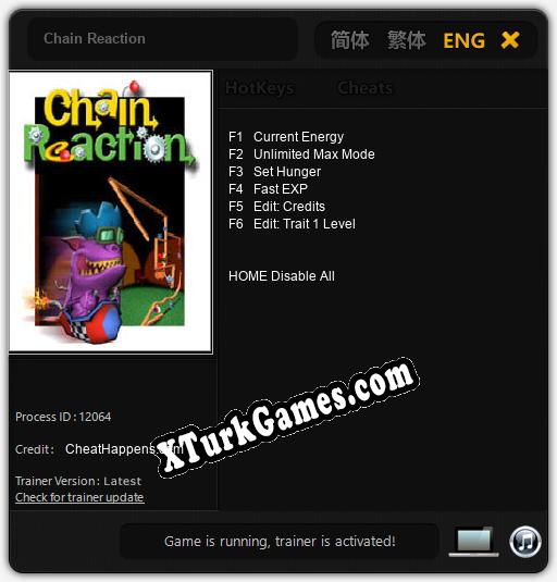 Chain Reaction: Cheats, Trainer +6 [CheatHappens.com]