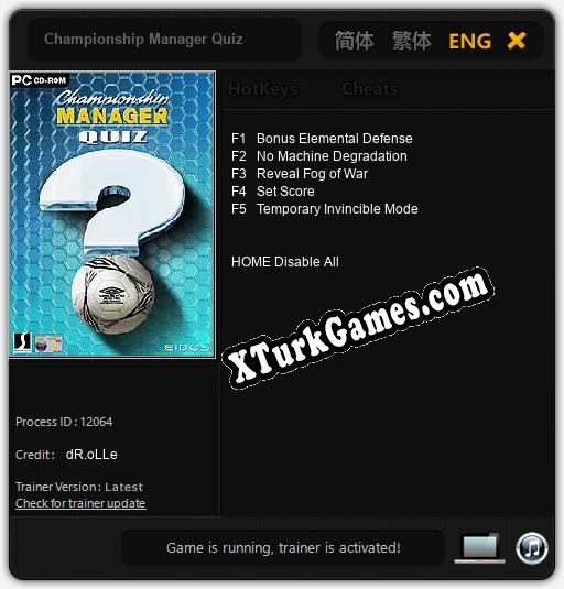 İçin Trainer’ı Çıktı Championship Manager Quiz [v1.0.1]