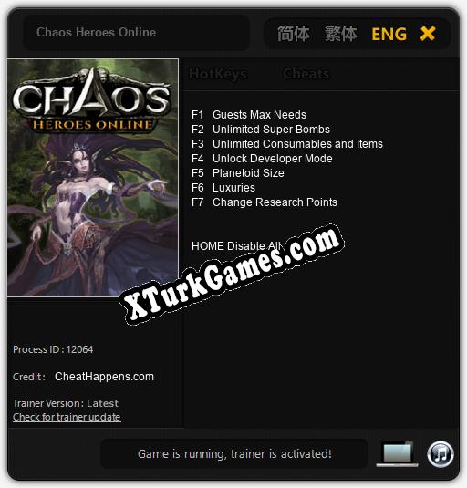 İçin Trainer’ı Çıktı Chaos Heroes Online [v1.0.3]