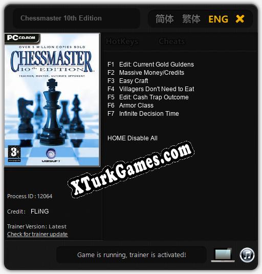 Chessmaster 10th Edition: Cheats, Trainer +7 [FLiNG]