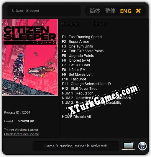Citizen Sleeper: Trainer +15 [v1.7]