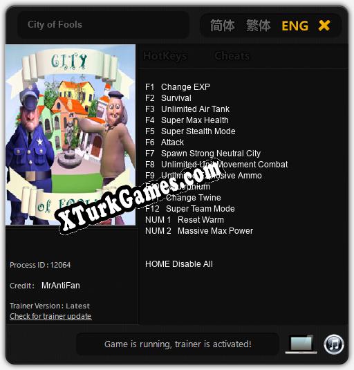 City of Fools: Trainer’ı (V1.0.62)