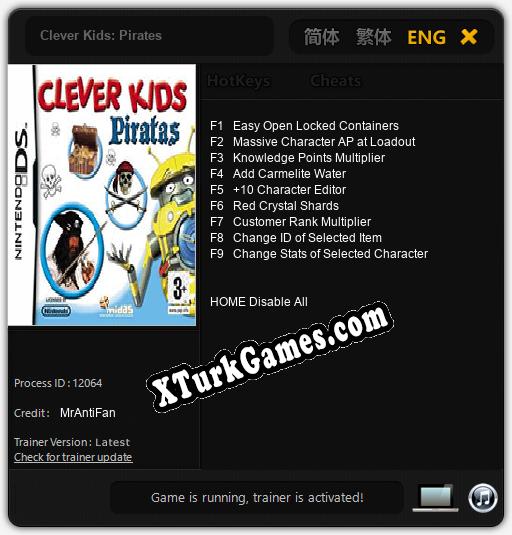 İçin Trainer’ı Çıktı Clever Kids: Pirates [v1.0.6]