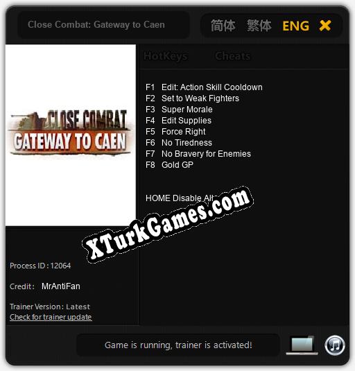 İçin Trainer’ı Çıktı Close Combat: Gateway to Caen [v1.0.3]