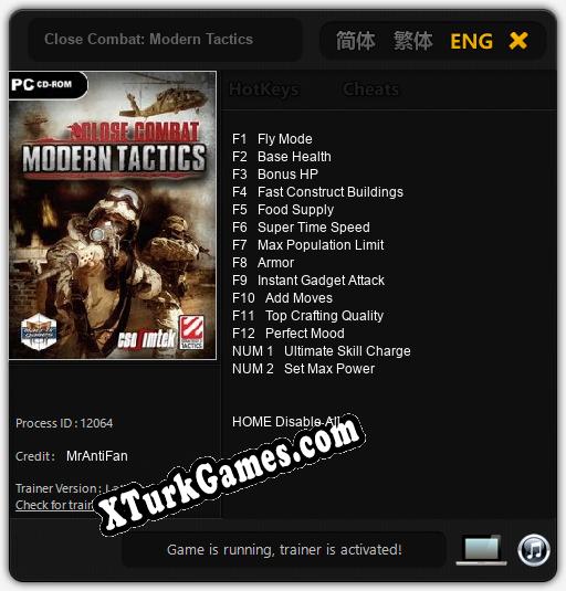 Close Combat: Modern Tactics: Trainer’ı (V1.0.86)