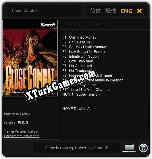Close Combat: Trainer’ı (V1.0.54)
