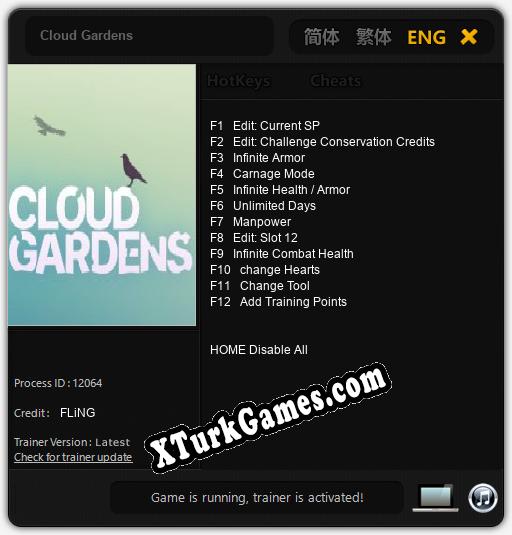 Cloud Gardens: Trainer +12 [v1.4]