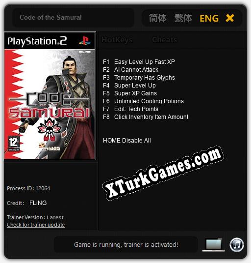 Code of the Samurai: Cheats, Trainer +8 [FLiNG]