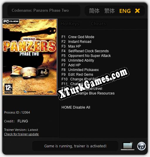 Codename: Panzers Phase Two: Trainer’ı (V1.0.14)