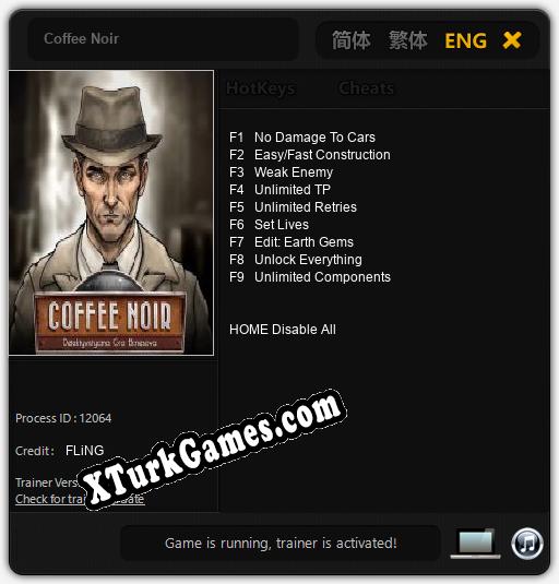 Coffee Noir: Trainer’ı (V1.0.25)
