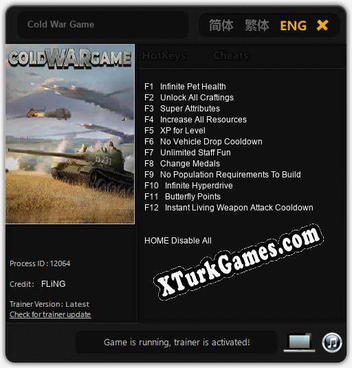 Cold War Game: Trainer +12 [v1.7]