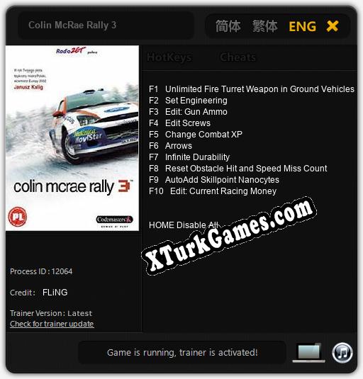Colin McRae Rally 3: Trainer’ı (V1.0.68)