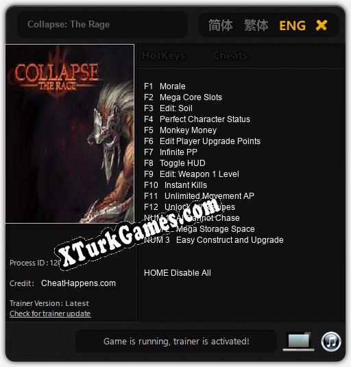 Collapse: The Rage: Trainer’ı (V1.0.26)