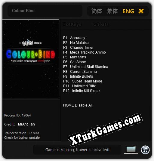 Colour Bind: Trainer’ı (V1.0.60)