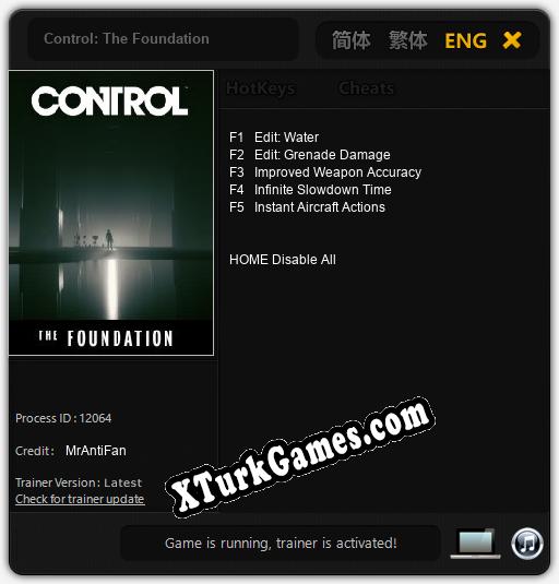 Control: The Foundation: Trainer +5 [v1.9]