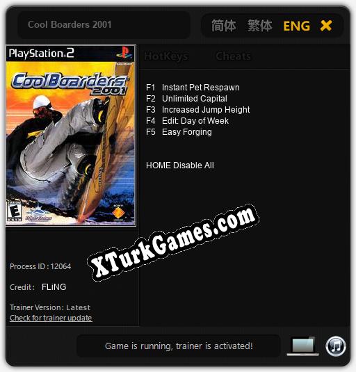 Cool Boarders 2001: Cheats, Trainer +5 [FLiNG]