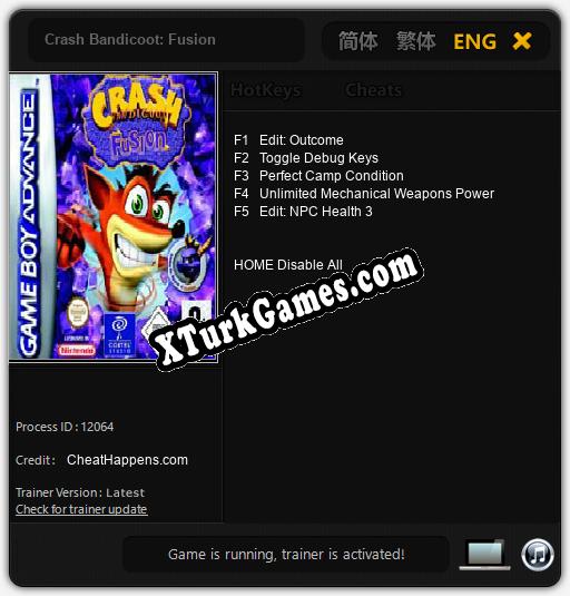 Crash Bandicoot: Fusion: Cheats, Trainer +5 [CheatHappens.com]