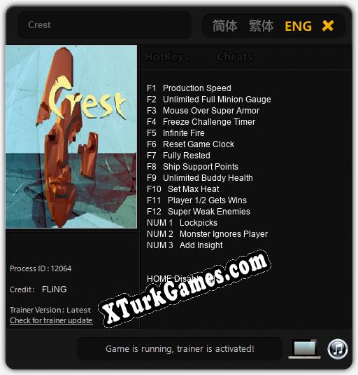 Crest: Cheats, Trainer +15 [FLiNG]