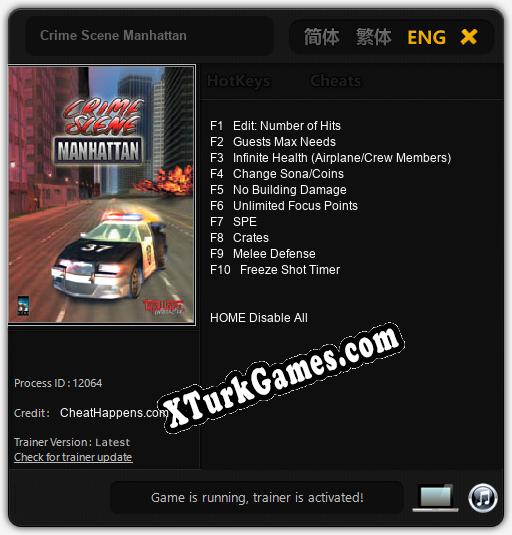 İçin Trainer’ı Çıktı Crime Scene Manhattan [v1.0.1]