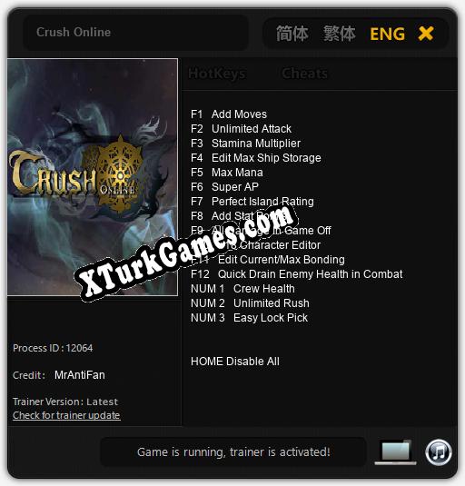 Crush Online: Cheats, Trainer +15 [MrAntiFan]