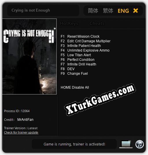 Crying is not Enough: Trainer +9 [v1.6]