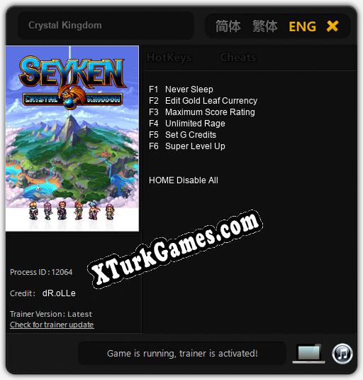 Crystal Kingdom: Cheats, Trainer +6 [dR.oLLe]