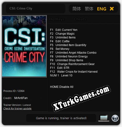 CSI: Crime City: Trainer +13 [v1.7]