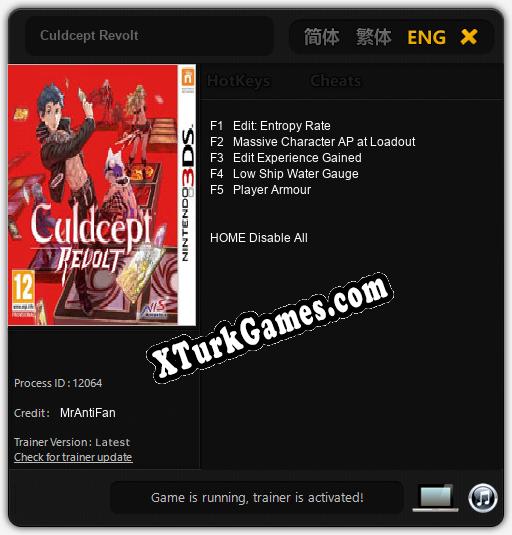 Culdcept Revolt: Trainer’ı (V1.0.79)