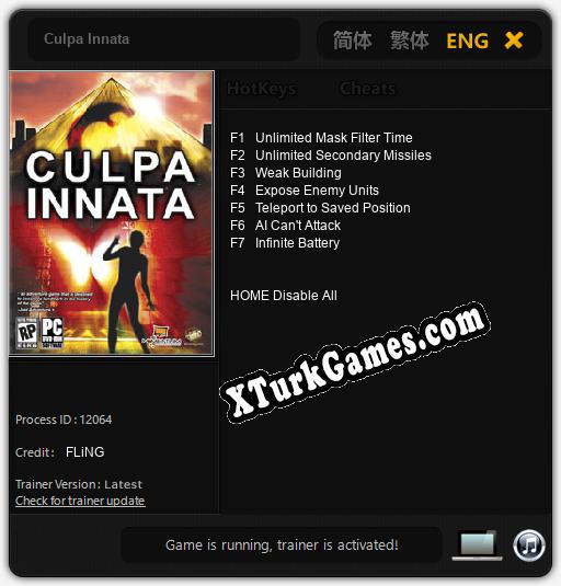 Culpa Innata: Trainer +7 [v1.3]