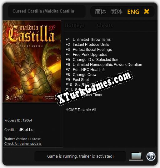 Cursed Castilla (Maldita Castilla EX): Cheats, Trainer +12 [dR.oLLe]