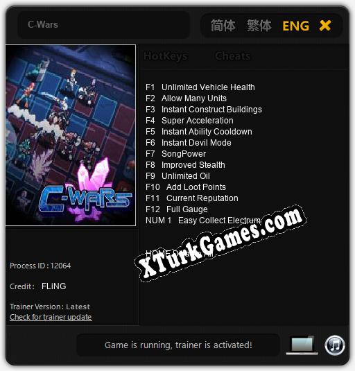C-Wars: Trainer’ı (V1.0.24)