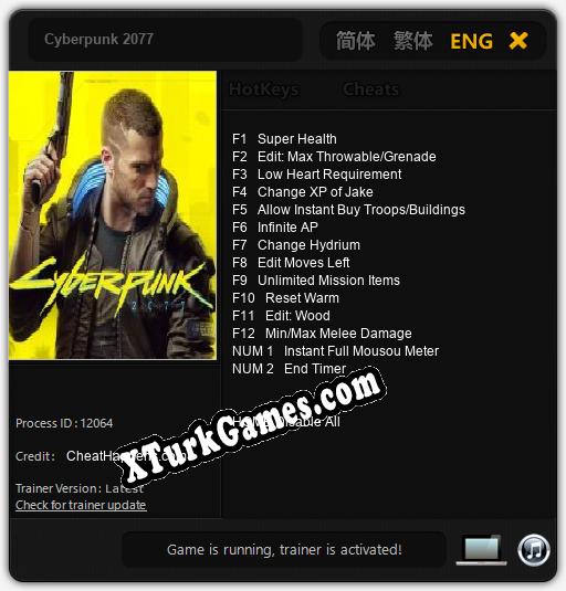 Cyberpunk 2077: Cheats, Trainer +14 [CheatHappens.com]