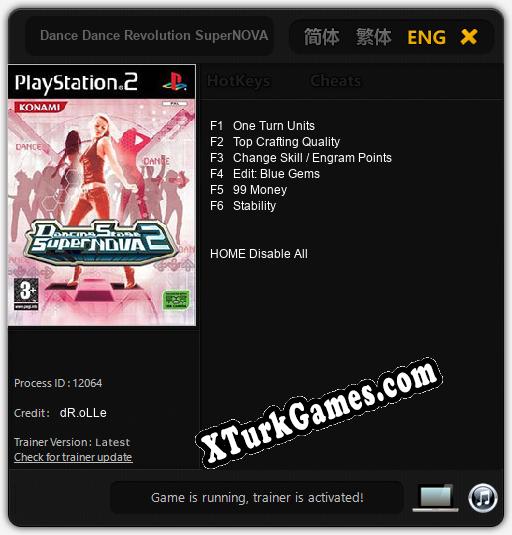 İçin Trainer’ı Çıktı Dance Dance Revolution SuperNOVA 2 [v1.0.4]