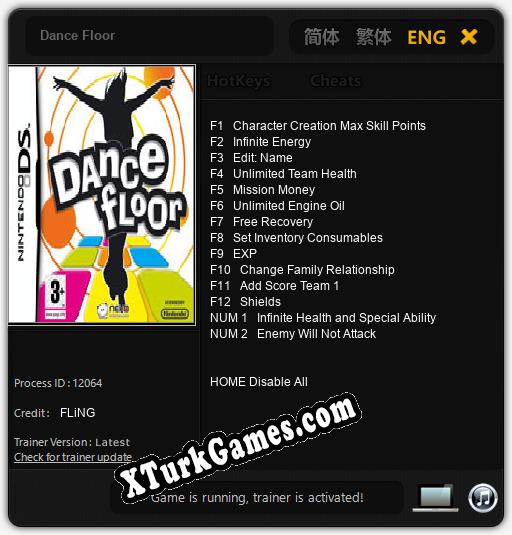 Dance Floor: Cheats, Trainer +14 [FLiNG]