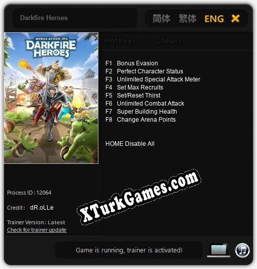 Darkfire Heroes: Trainer’ı (V1.0.28)