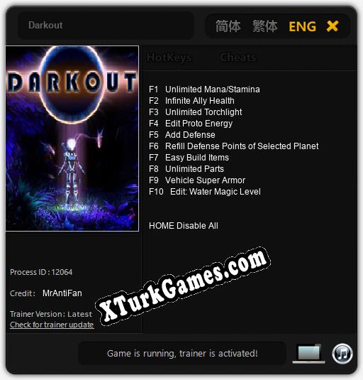 Darkout: Trainer +10 [v1.8]