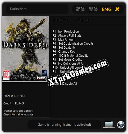 Darksiders: Trainer’ı (V1.0.22)