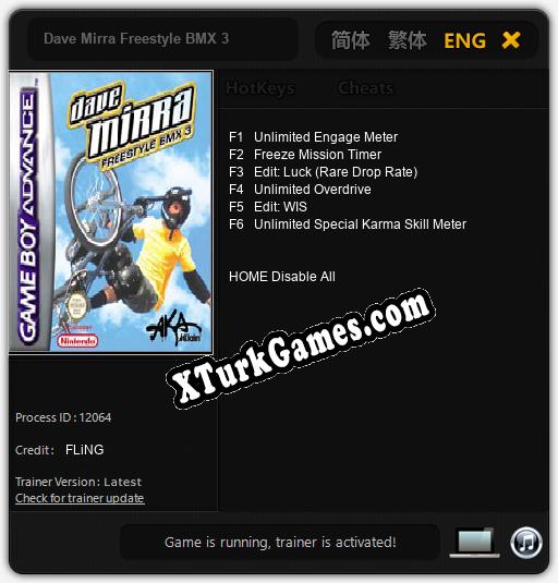 Dave Mirra Freestyle BMX 3: Cheats, Trainer +6 [FLiNG]