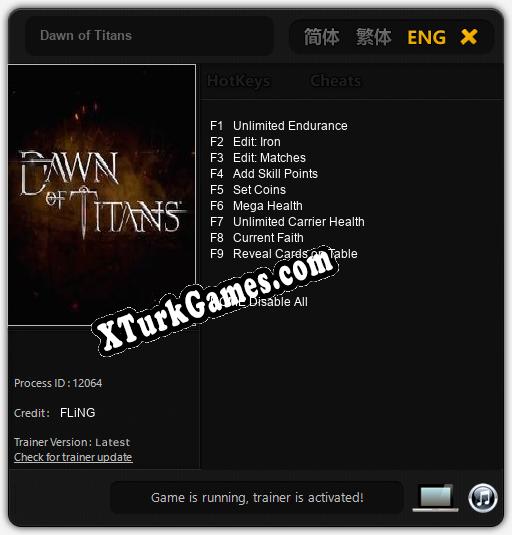 Dawn of Titans: Trainer +9 [v1.7]