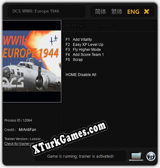 DCS WWII: Europe 1944: Trainer +5 [v1.5]