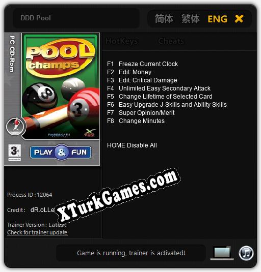 DDD Pool: Trainer’ı (V1.0.25)