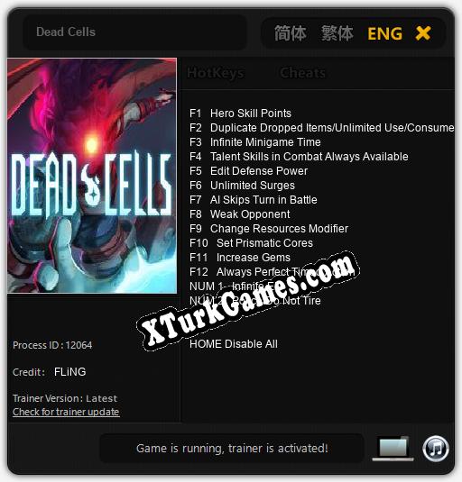 İçin Trainer’ı Çıktı Dead Cells [v1.0.2]