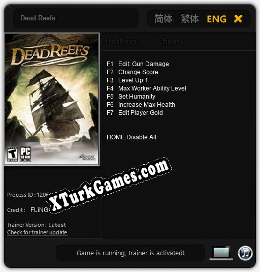 İçin Trainer’ı Çıktı Dead Reefs [v1.0.5]