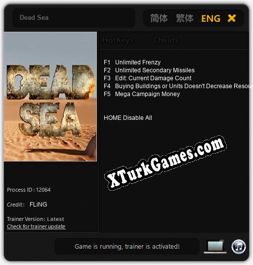 İçin Trainer’ı Çıktı Dead Sea [v1.0.1]