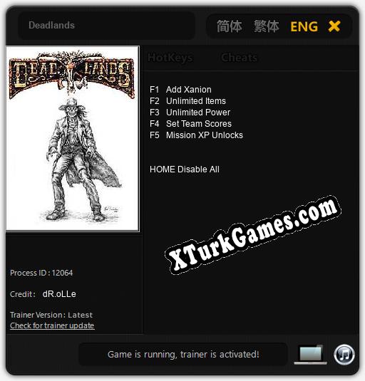 Deadlands: Trainer’ı (V1.0.61)