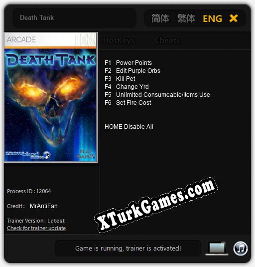 İçin Trainer’ı Çıktı Death Tank [v1.0.4]