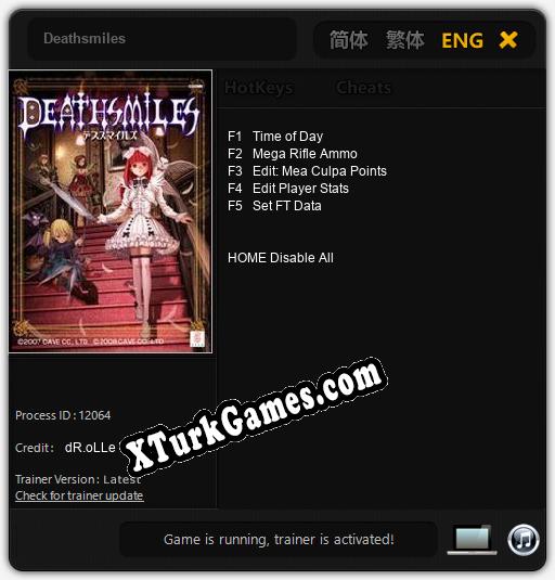 Deathsmiles: Trainer’ı (V1.0.18)