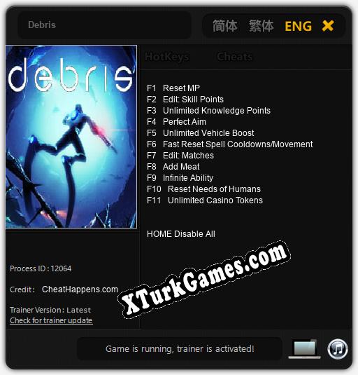 İçin Trainer’ı Çıktı Debris [v1.0.9]
