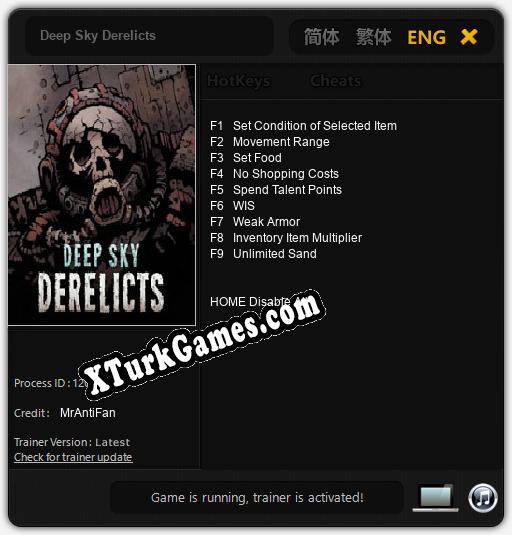 Deep Sky Derelicts: Trainer’ı (V1.0.60)